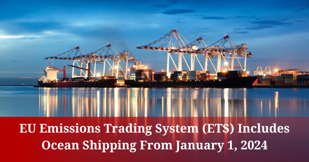 EU Emissions Trading System (ETS) Includes Ocean Shipping Sector